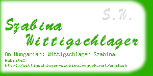 szabina wittigschlager business card